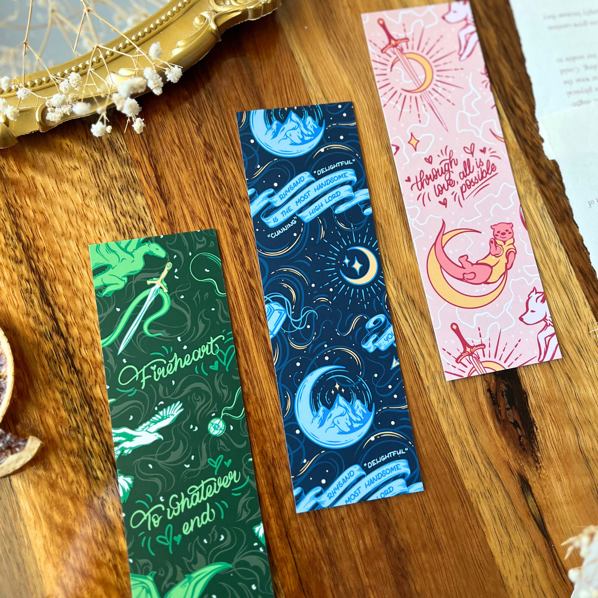 A Court of Thorns and Roses Sarah J. Maas double-sided bookmark