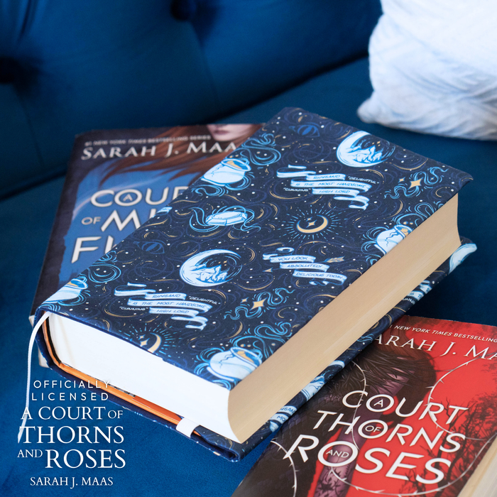 A Court of Thorns and Roses fabric dust jacket