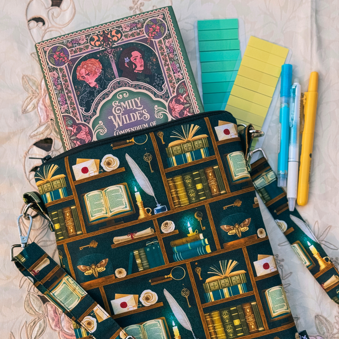 Dark Academia (Teal) crossbody sleeve
