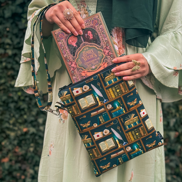 Dark Academia (Teal) crossbody sleeve