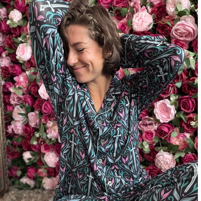 Rivals to Romance PJ long sleeve button-up shirt