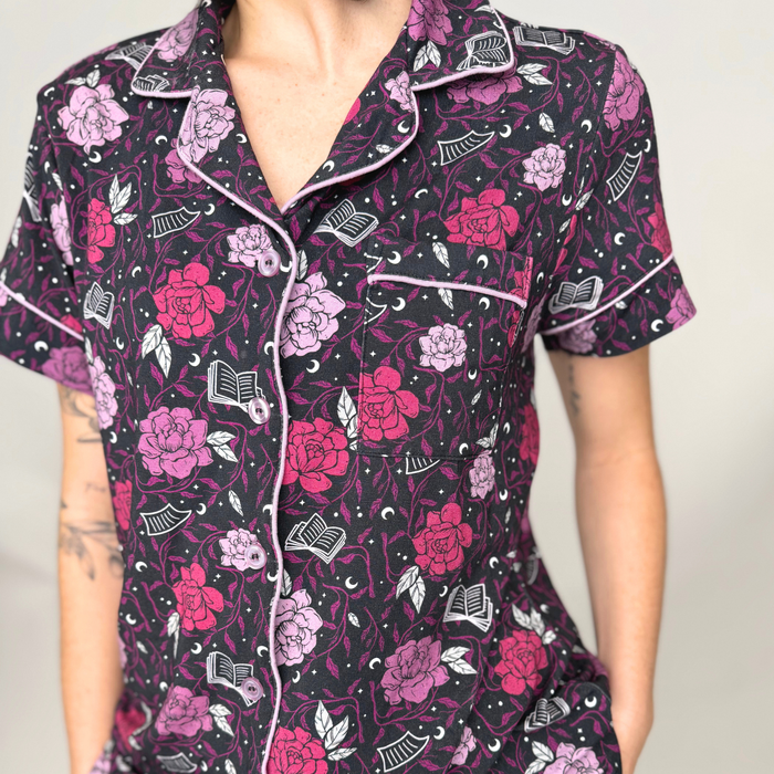 Romantasy PJ button-up shirt