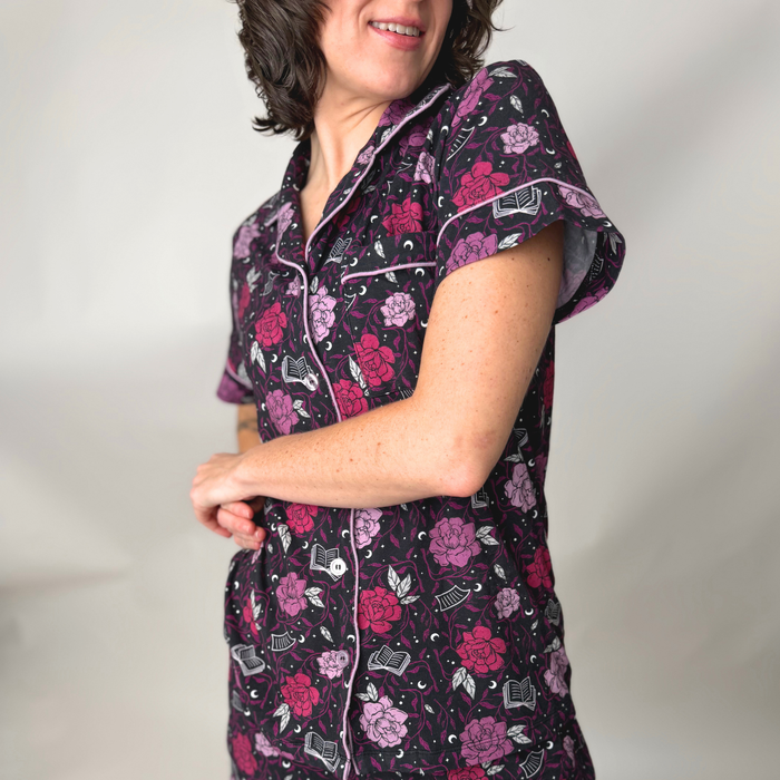 Romantasy PJ button-up shirt