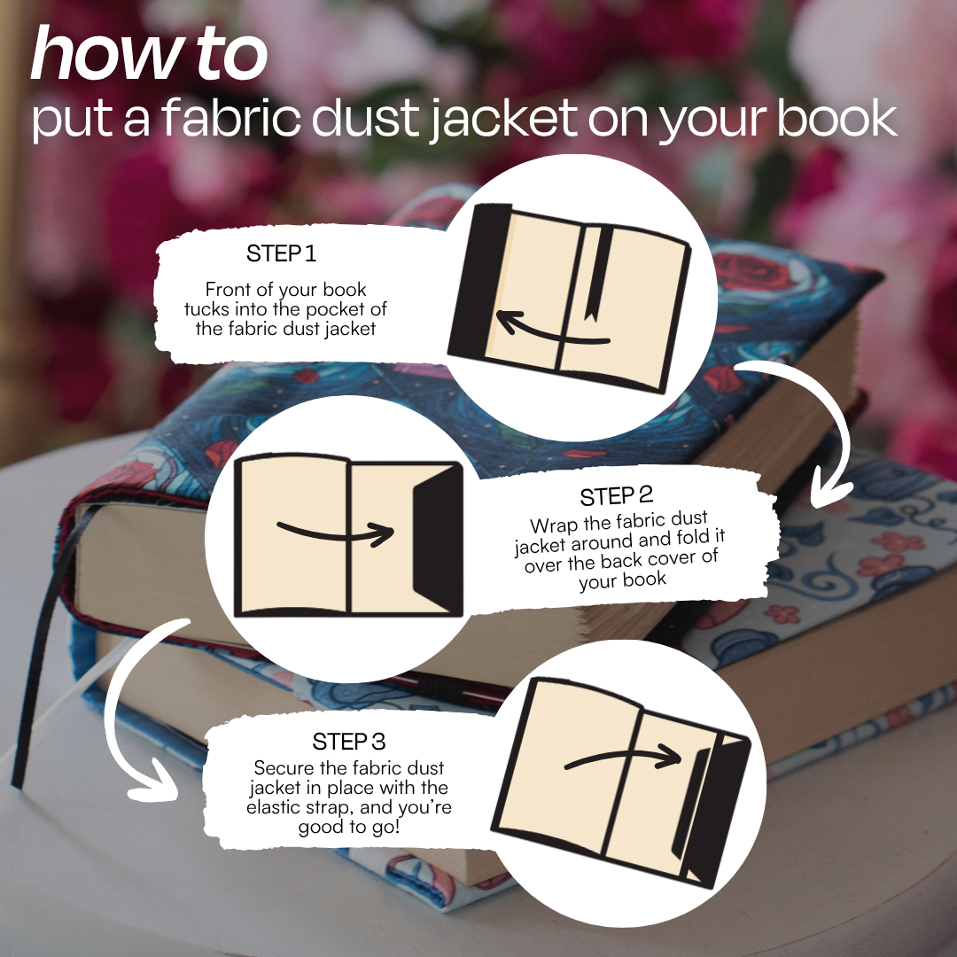 Romance Readers fabric dust jacket