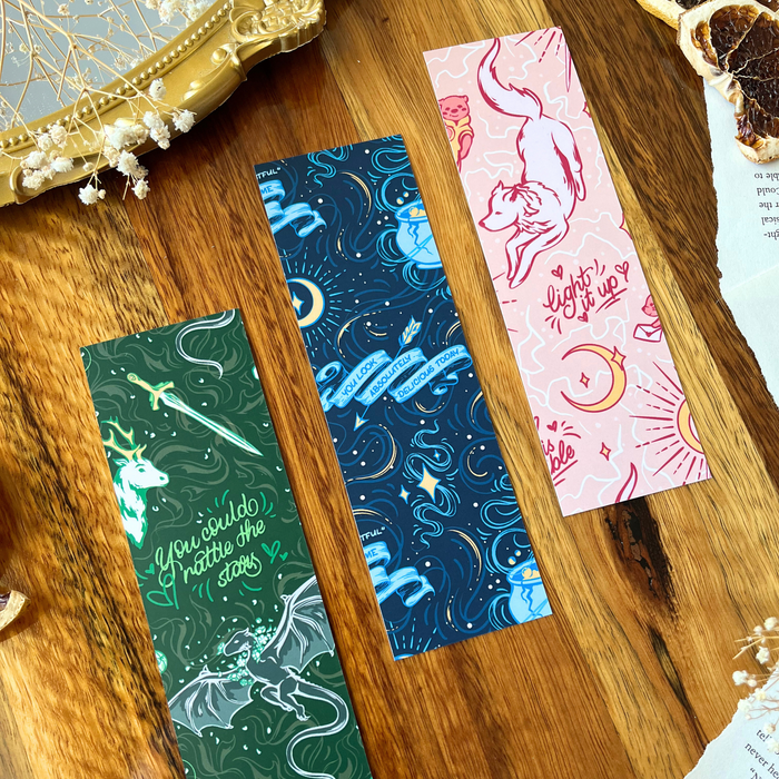 A Court of Thorns and Roses Sarah J. Maas double-sided bookmark