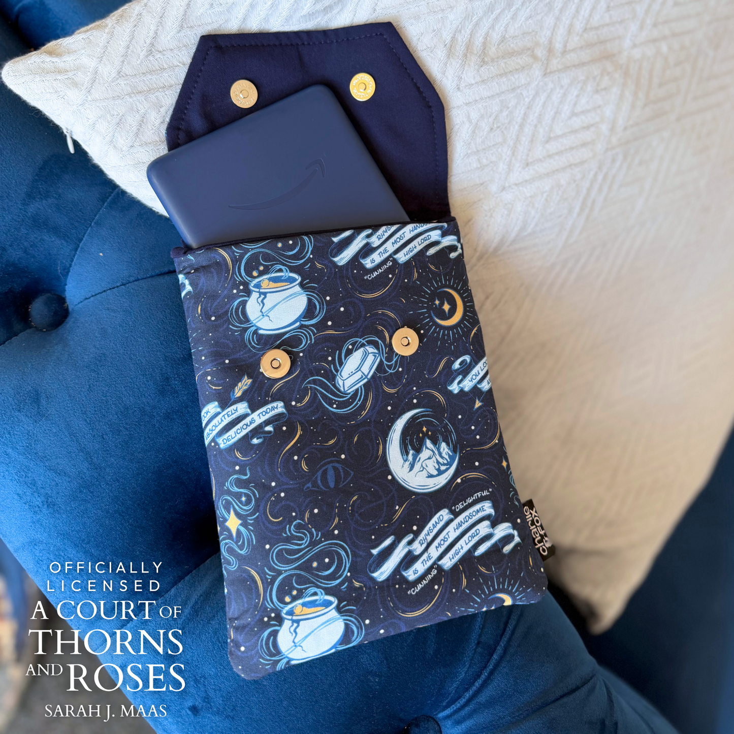 A Court of Thorns and Roses padded e-reader sleeve