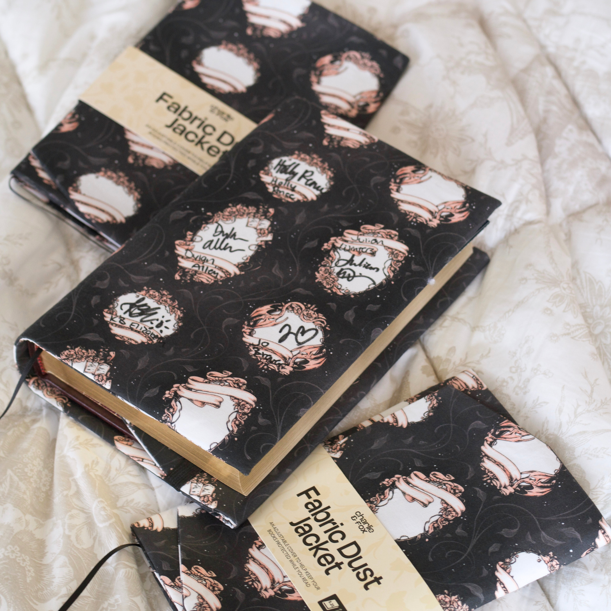 Book Signing Fabric Dust Jacket | Charlie and Fox