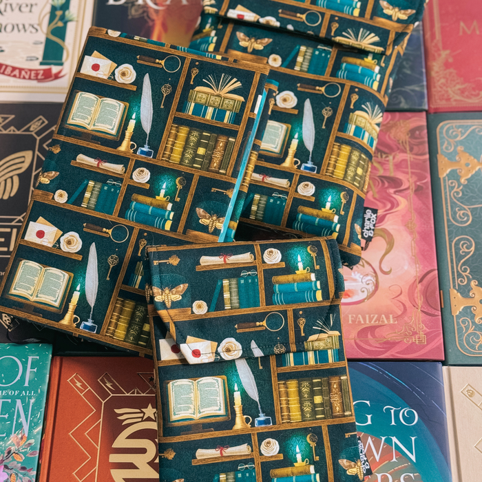 Dark Academia (Teal) fabric dust jacket