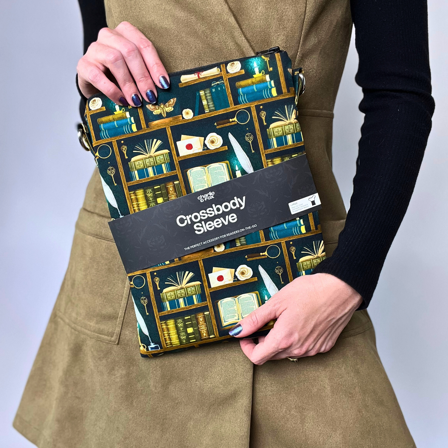 Dark Academia (Teal) crossbody sleeve