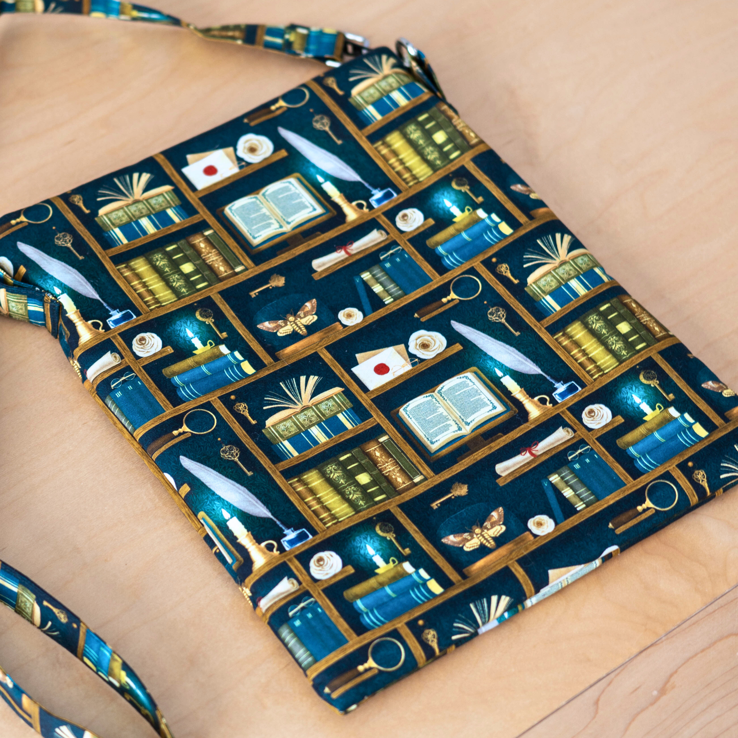 Dark Academia (Teal) crossbody sleeve
