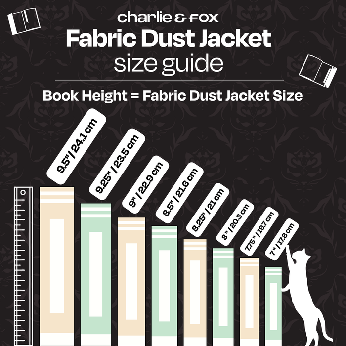 Midnight Winter Fox fabric dust jacket