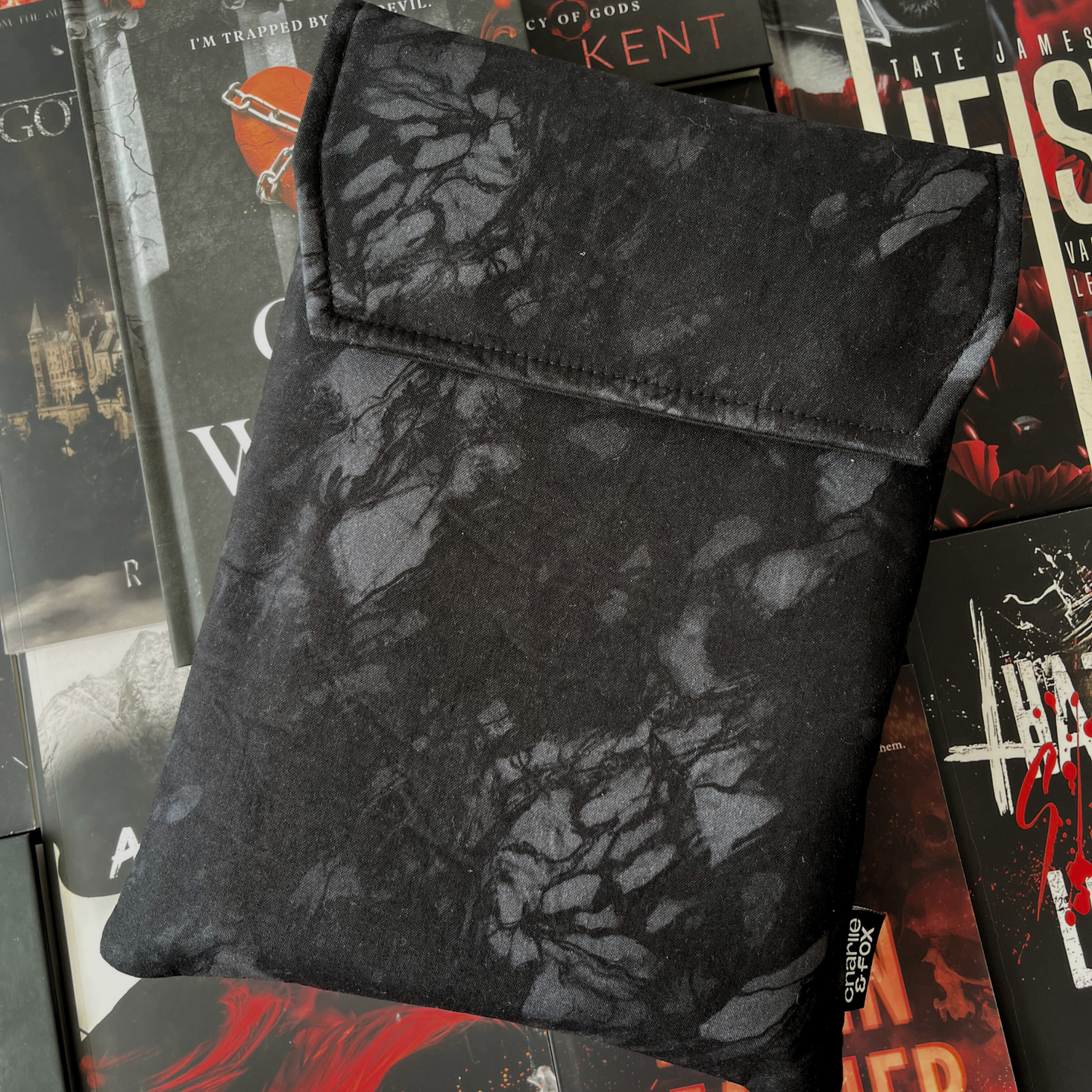 Shadow Black padded book sleeve