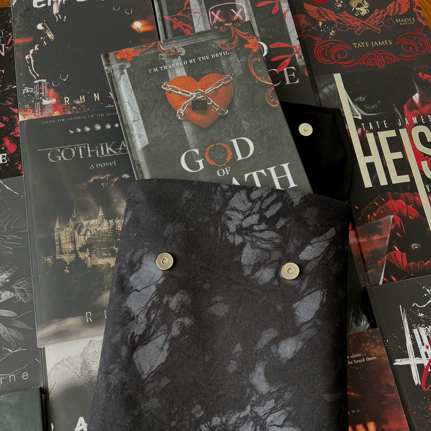Shadow Black padded book sleeve