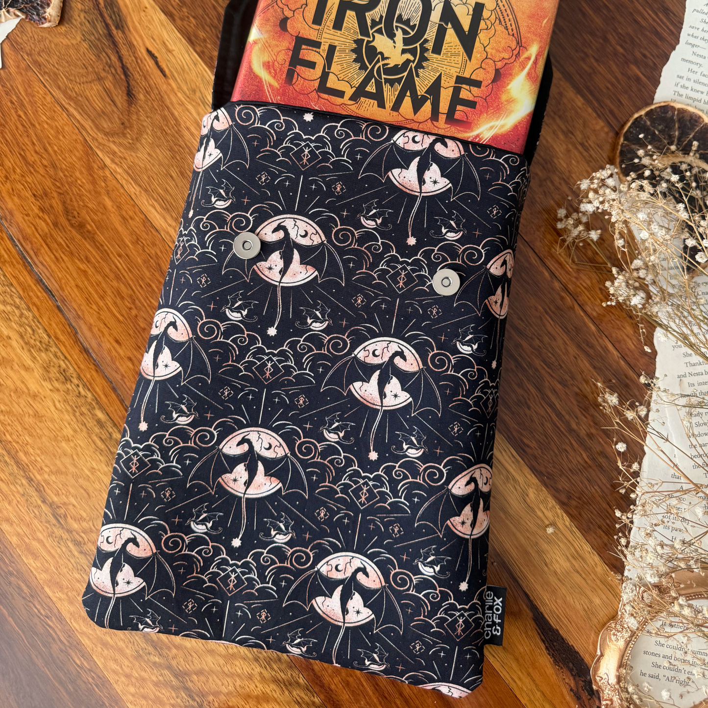 Iron Flame padded book sleeve - Rebecca Yarros