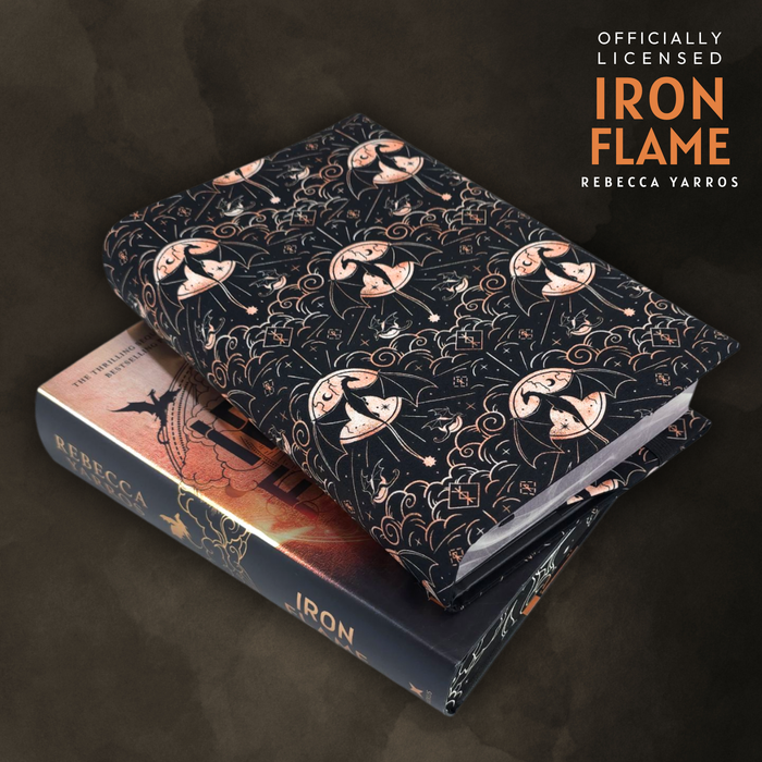 Iron Flame fabric dust jacket - Rebecca Yarros