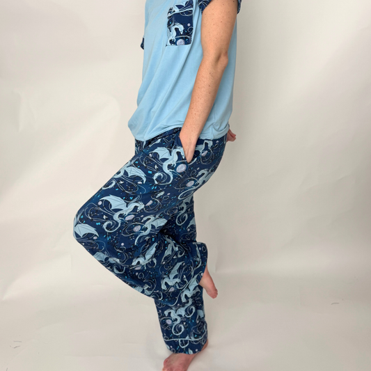 Moonplume Dragon PJ pants - Petite Length (When The Moon Hatched - Sarah A. Parker)