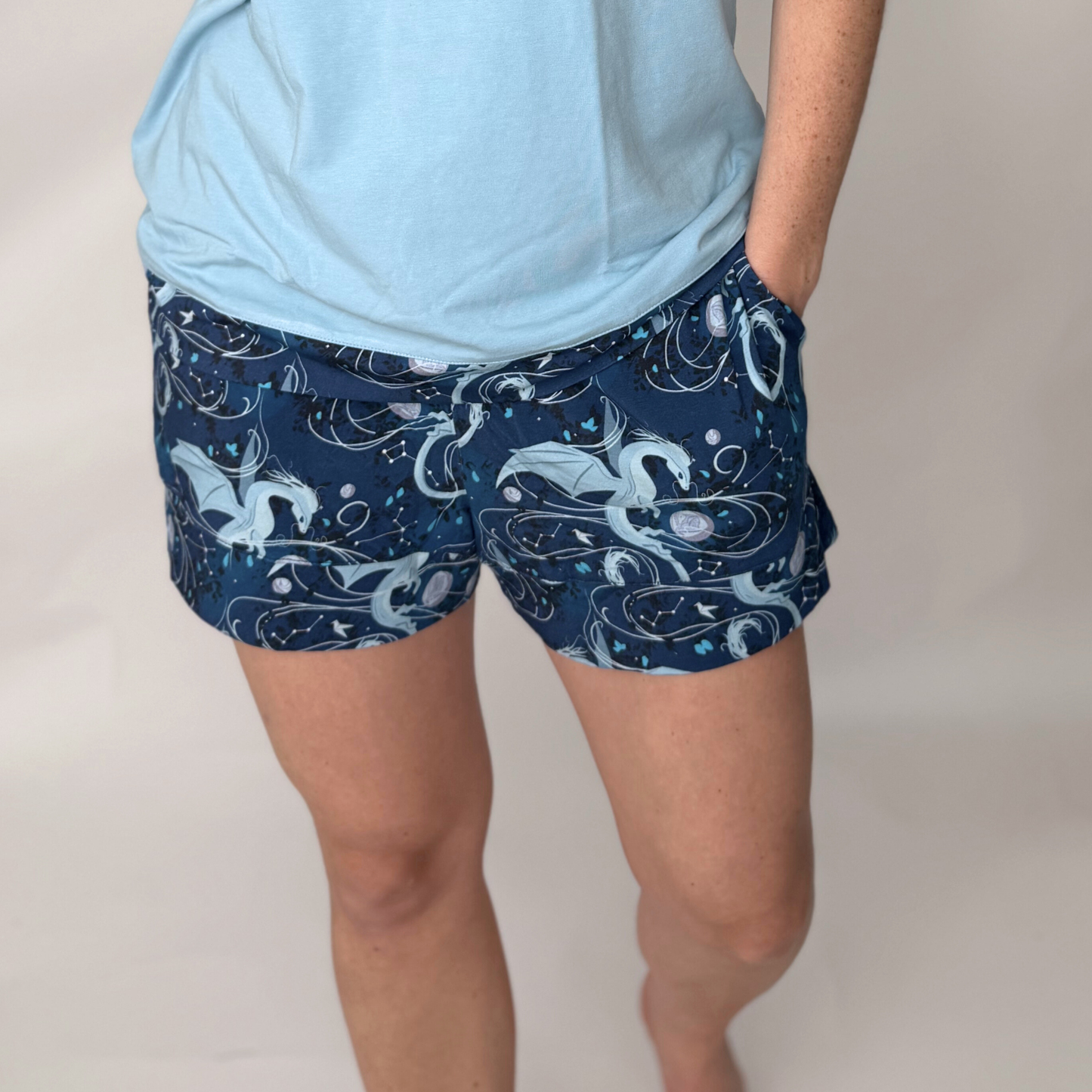 Moonplume Dragon PJ shorts (When The Moon Hatched - Sarah A. Parker)