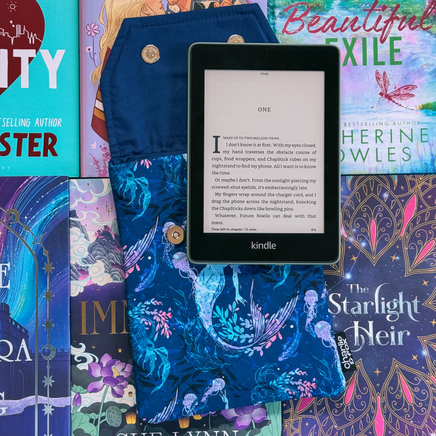 Mermaid padded e-reader sleeve