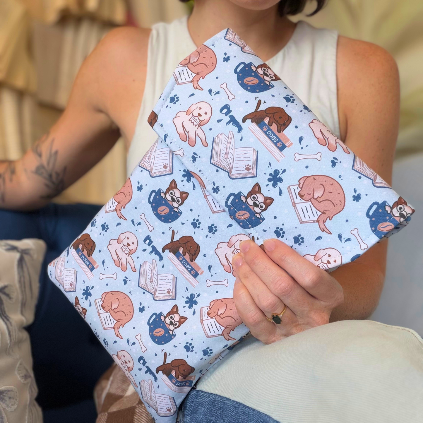 Pups and Pages padded book sleeve