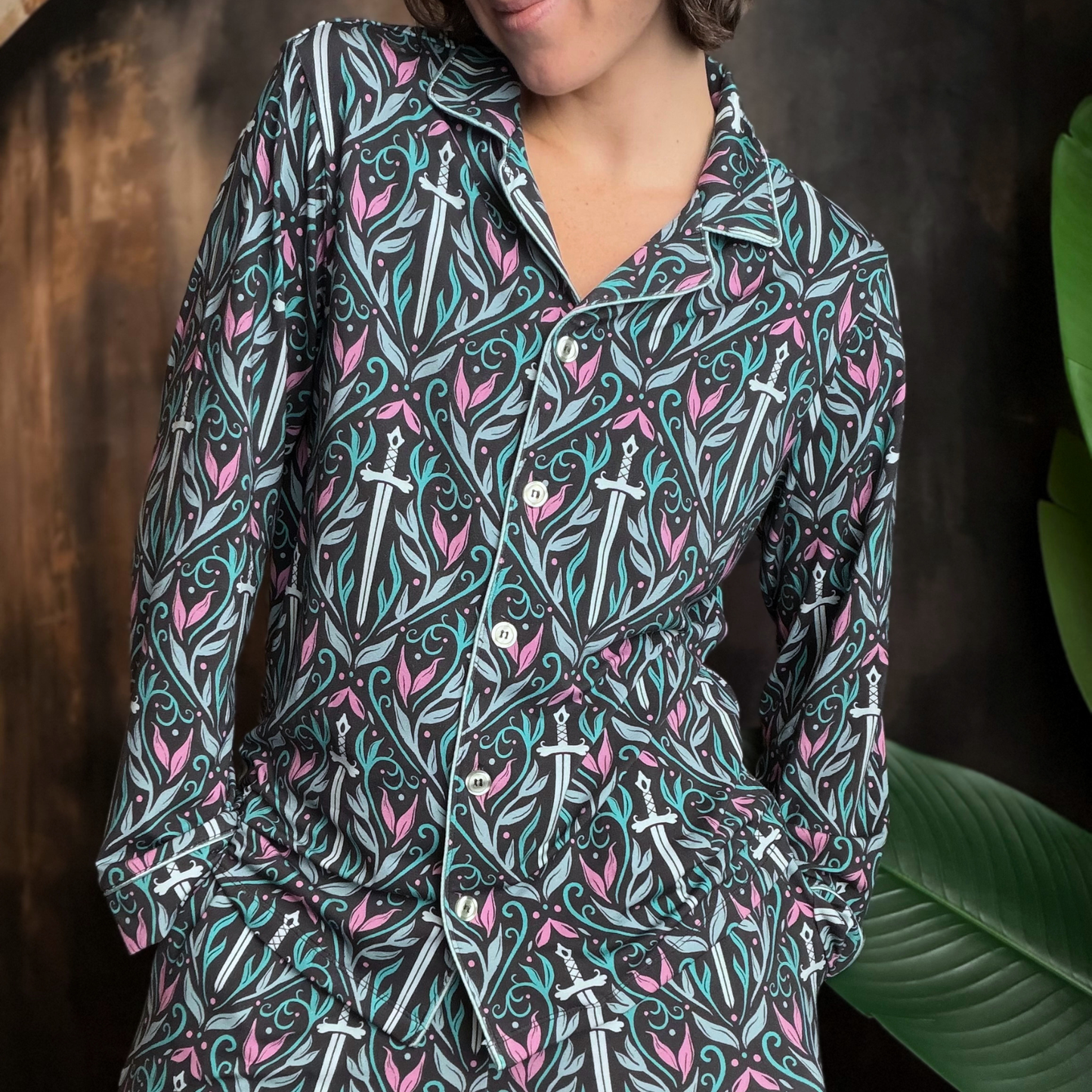 Rivals to Romance PJ long sleeve button-up shirt