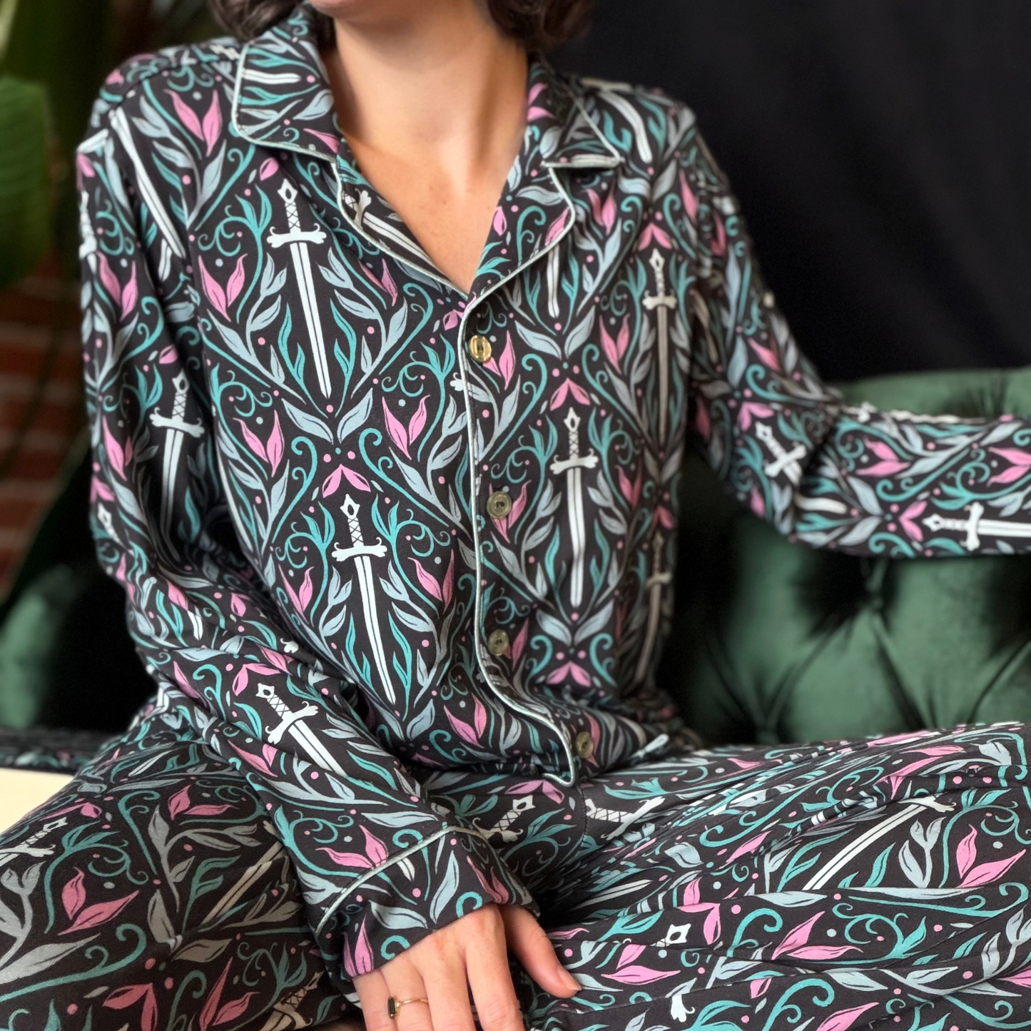 Rivals to Romance PJ long sleeve button-up shirt