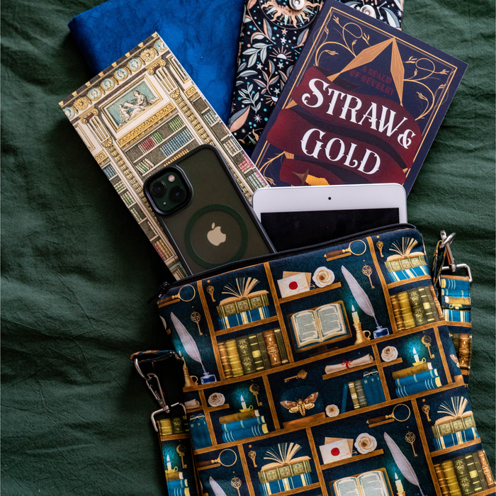 Dark Academia (Teal) crossbody sleeve
